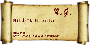 Miták Gizella névjegykártya